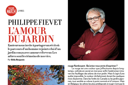 Philippe Fiévet, l'amour du jardin, Paris Match Belgique, 12.09.2019